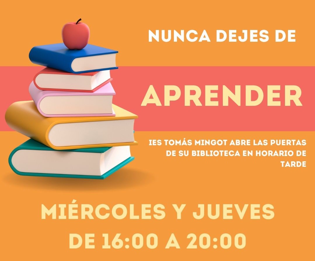 La biblioteca del IES Tomás Mingot, también en turno de tarde